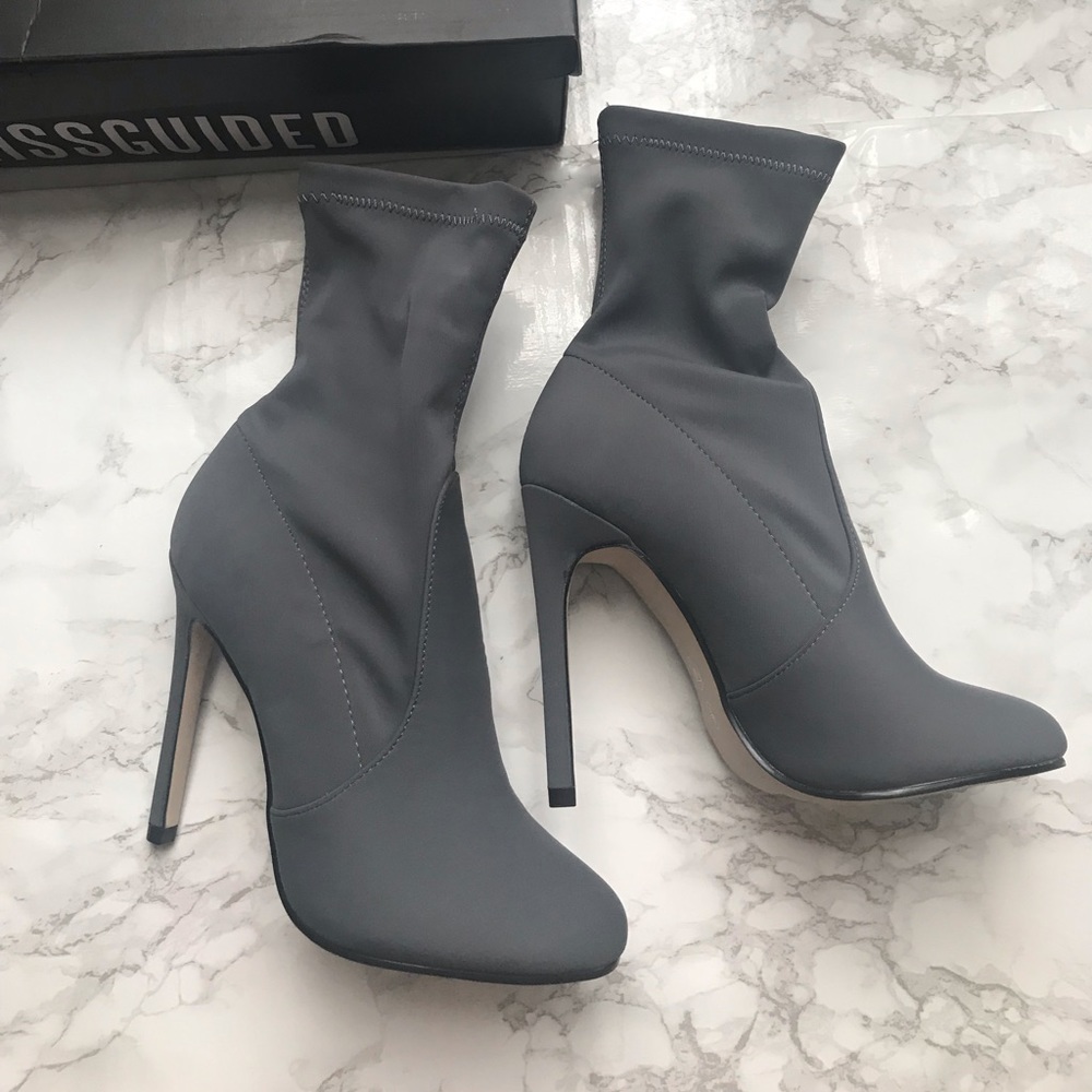 Misguided Sock Ankle Boot😍